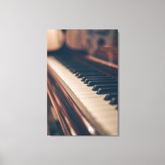 Beautiful Piano Design Canvas Print (Front)