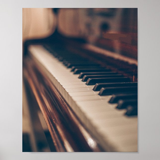 Beautiful Piano Design Poster (Front)