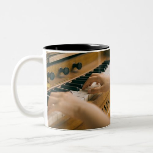 Beautiful Piano Two_Tone Coffee Mug