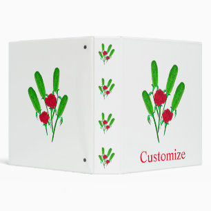 Beautiful Pickle Bouquet with Roses Thunder_Cove 3 Ring Binder
