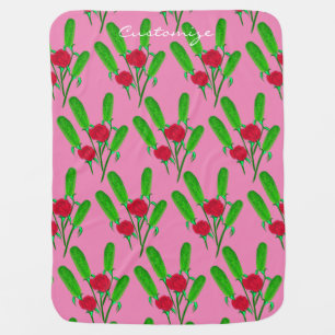 Beautiful Pickle Bouquet with Roses Thunder_Cove Baby Blanket