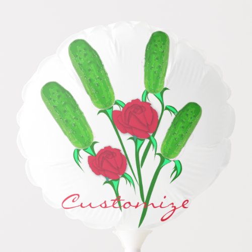Beautiful Pickle Bouquet with Roses Thunder_Cove Balloon
