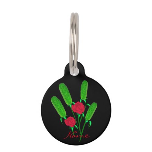 Beautiful Pickle Bouquet with Roses Thunder_Cove Pet ID Tag
