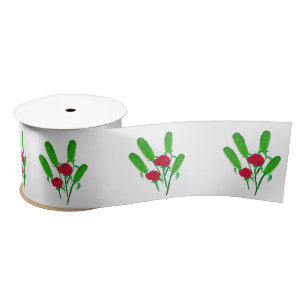 Beautiful Pickle Bouquet with Roses Thunder_Cove Satin Ribbon