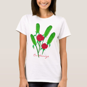 Beautiful Pickle Bouquet with Roses Thunder_Cove T-Shirt