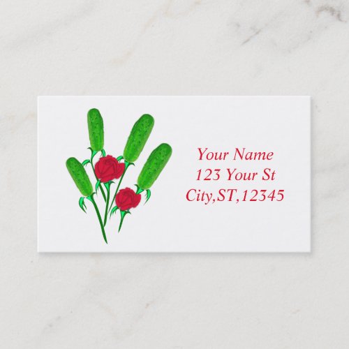 Beautiful Pickle Bouquet with RosesThunder_Cove Business Card