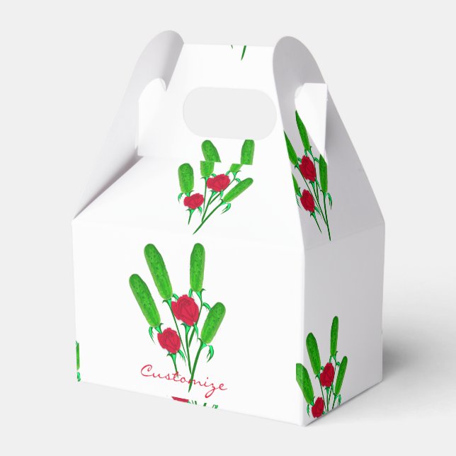Beautiful Pickle Bouquet with RosesThunder_Cove Favor Boxes (Front Side)