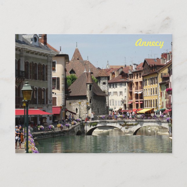Beautiful Picturesque Historic Annecy, France Postcard (Front)