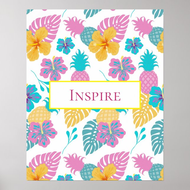 Beautiful Pineapple Motivation Inspire Poster (Front)