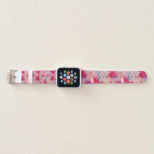 Beautiful Pink Abstract Spring Flowers  Apple Watch Band