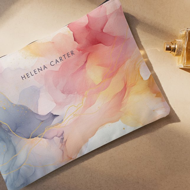 Beautiful Pink Abstract Women's Accessory Pouch (Creator Uploaded)