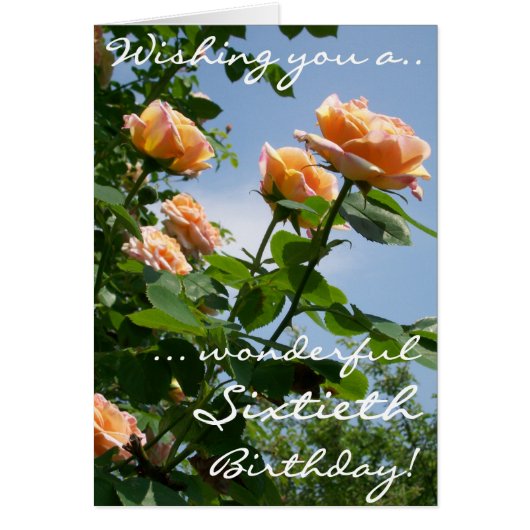 Beautiful Pink Alchemist Roses 60th Birthday (Front)