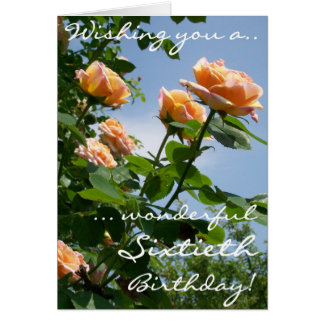 Beautiful Pink Alchemist Roses 60th Birthday Cards