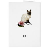 Beautiful Pink and Gold Floral All Occasion Card (Back)