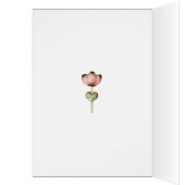 Beautiful Pink and Gold Floral All Occasion Card (Inside (Left))
