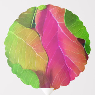 Beautiful Pink and Green Leafy Pattern Balloon