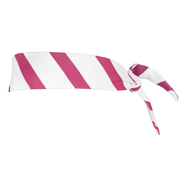 Beautiful Pink and red Stripes  Tie Headband (Rotate 90)