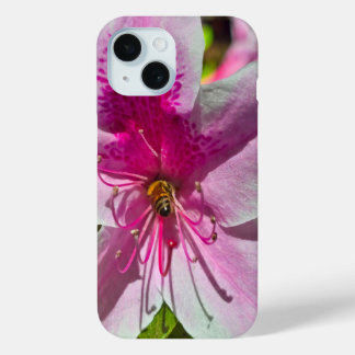 beautiful pink azalea flowers at Descanso Gardens iPhone 15 Case