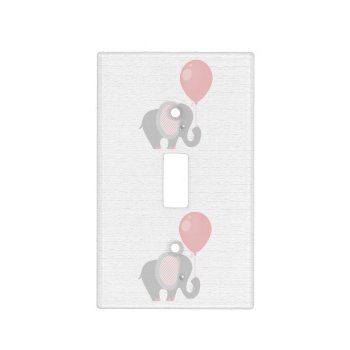 Beautiful Pink Baby Elephant Light Switch Cover by Precious_Baby_Gifts at Zazzle