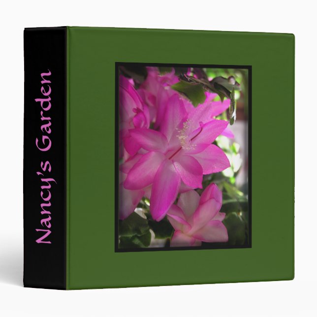Beautiful Pink Blooms Personal Three Ring Binder (Front/Spine)