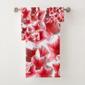 Beautiful Pink Blossoms Bathroom Towel Set