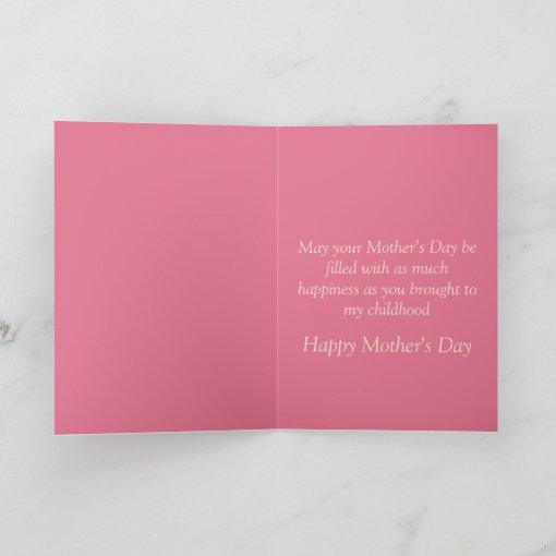 Beautiful Pink Blue White Floral Mothers Day Card Zazzle