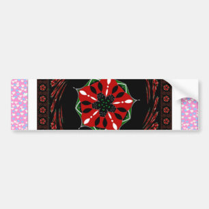 Beautiful Pink Blue White Hearts of Love Design Bumper Sticker