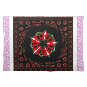 Beautiful Pink Blue White Hearts of Love Design Placemat