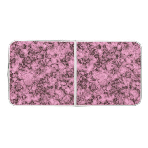 Beautiful pink bright marble dark veins beer pong table