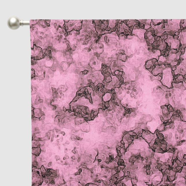Beautiful pink bright marble dark veins blackout curtains (Pocket)