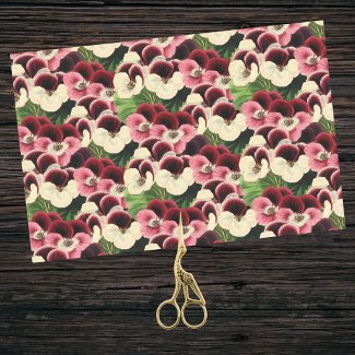 Beautiful Pink Burgundy Cream Geranium Botanical 