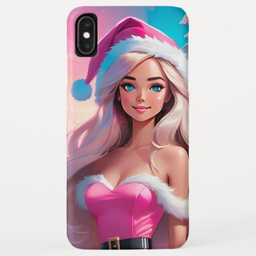 Beautiful Pink Christmas Girl 01 iPhone XS Max Case