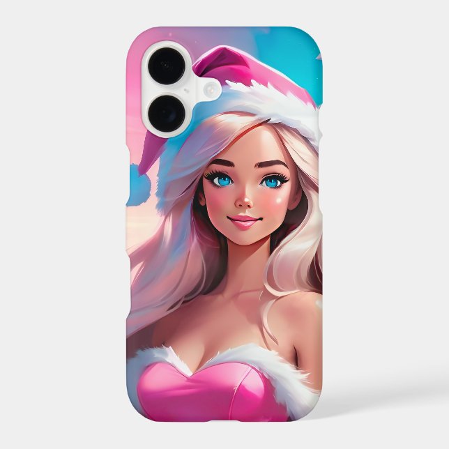 Beautiful Pink Christmas Girl 01 Case-Mate iPhone Case (Back)