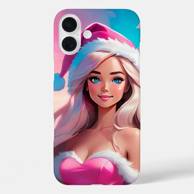 Beautiful Pink Christmas Girl 01 Case-Mate iPhone Case (Back)