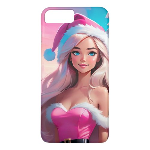 Beautiful Pink Christmas Girl 01 iPhone 8 Plus7 Plus Case