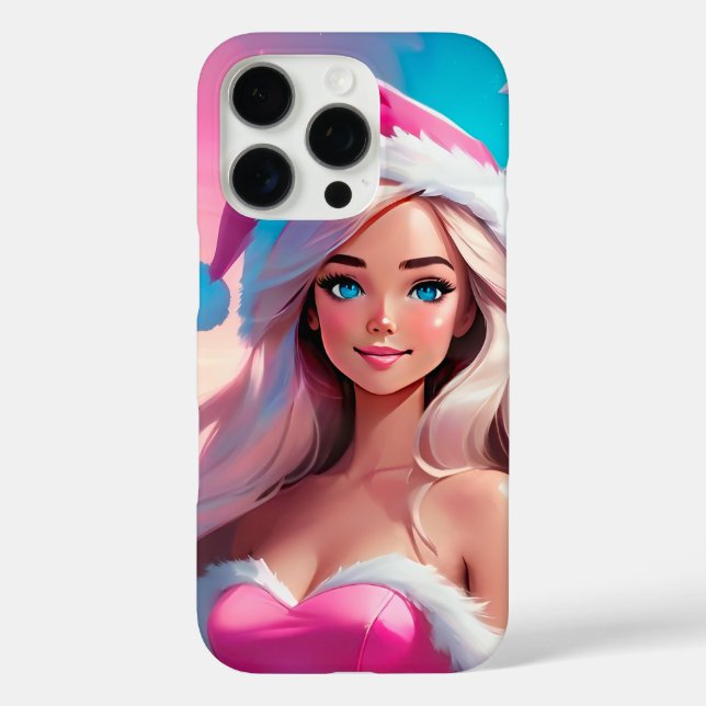 Beautiful Pink Christmas Girl 01 Case-Mate iPhone Case (Back)
