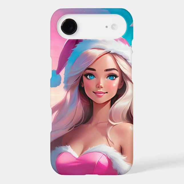 Beautiful Pink Christmas Girl 01 Case-Mate iPhone Case (Back)