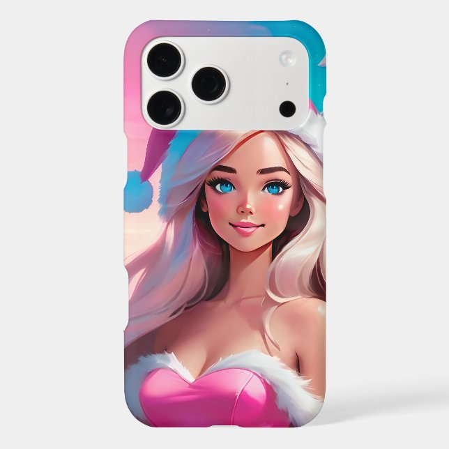 Beautiful Pink Christmas Girl 01 Case-Mate iPhone Case (Back)