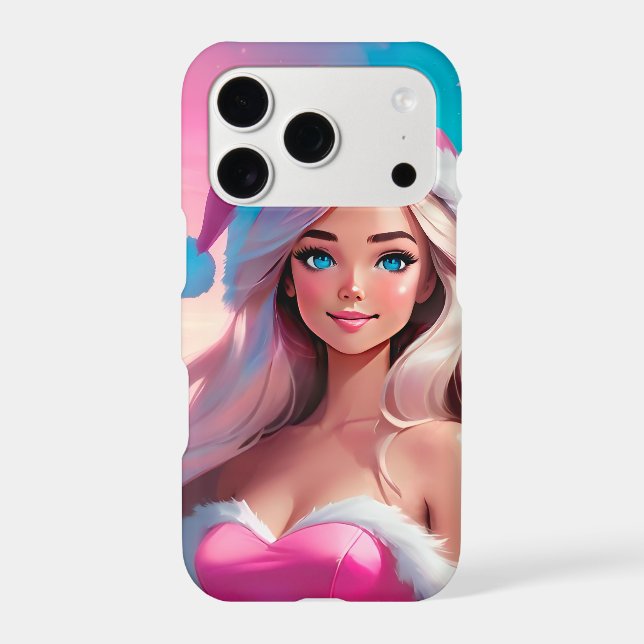 Beautiful Pink Christmas Girl 01 Case-Mate iPhone Case (Back)