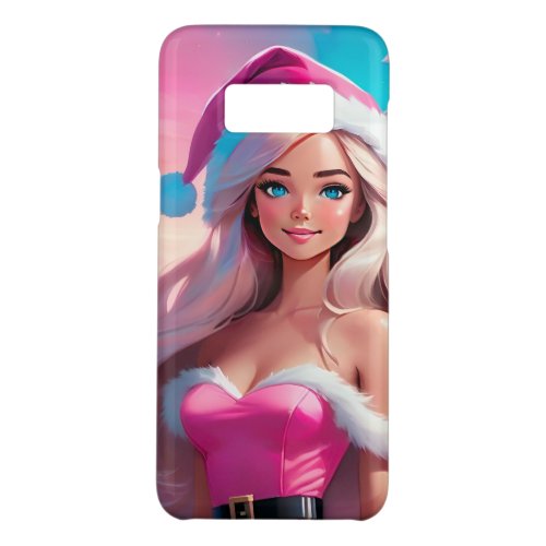 Beautiful Pink Christmas Girl 01 Case_Mate Samsung Galaxy S8 Case