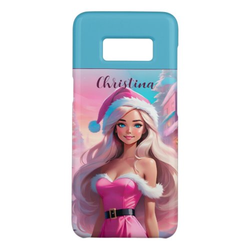 Beautiful Pink Christmas Girl 01 Case_Mate Samsung Galaxy S8 Case