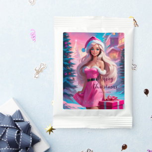 Beautiful Pink Christmas Girl 01 Lemonade Drink Mix