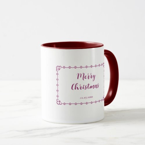 Beautiful Pink Christmas Girl 01 Mug