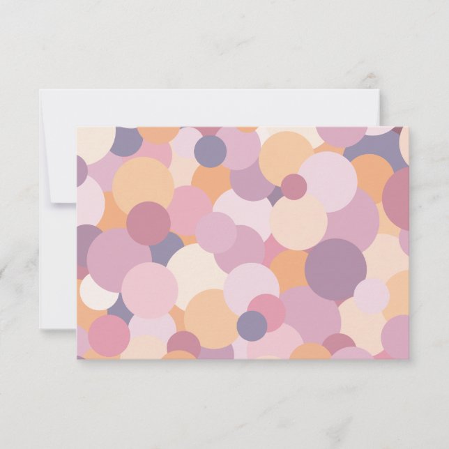 Beautiful pink circles thank you card (Front)