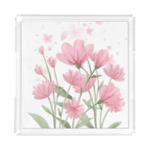 Beautiful Pink Cosmos Floral Pattern Decorative Th