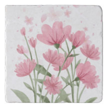 Beautiful Pink Cosmos Floral Pattern Decorative Th