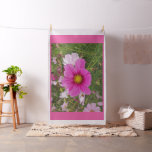 Beautiful Pink Cosmos Flower Fabric