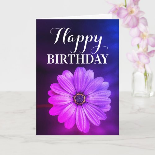 Beautiful Pink Daisy Birthday Card