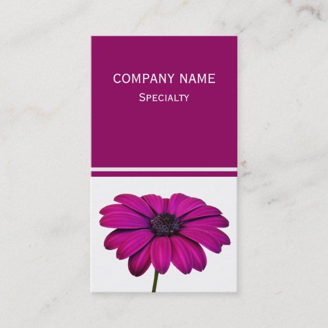 Beautiful Pink Daisy Business Card (Front)