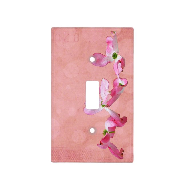 Beautiful Pink Dogwood Light Switch Cover (Front)